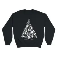 Supercat Sweatshirt Jultröja tassgran svart - 3XL