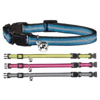 Katthalsband med dubbelspänne och reflex - Rosa