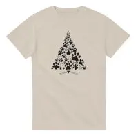 Supercat T shirt med tryck Tassgran Beige - Large