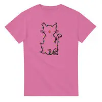 Supercat T shirt med tryck Kittylights rosa - Small