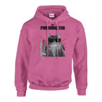 Supercat Hoodie med tryck Purrminator rosa - 3XL
