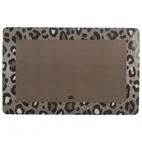 Matskålsunderlägg Leopard, med bård - Mörk Leo