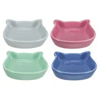 Kattmatskål keramik siluett - Grå